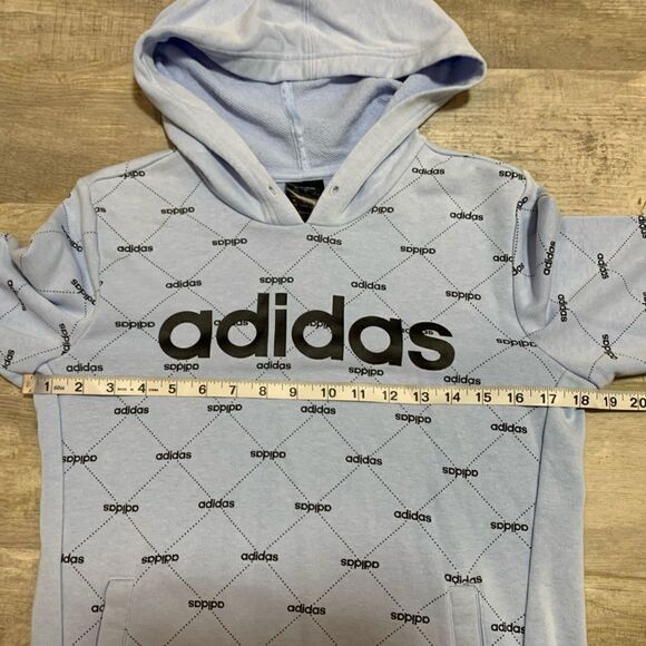 $5 ADD ON ITEM/Women’s Adidas light blue black logo, hoodie, size small - Picture 9 of 11